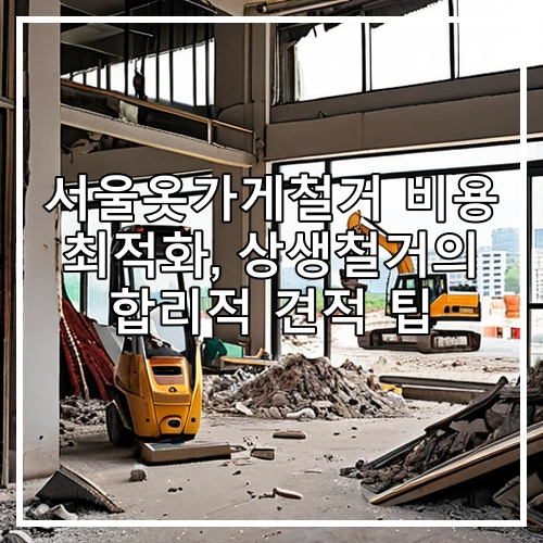 서울옷가게철거 비용 최적화, 상생철거의 합리적 견적 팁